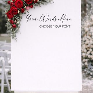 Wedding welcome sign decal: listing photo 1