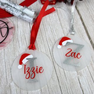 Personalised acrylic bauble: listing photo 2