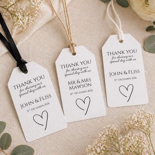 Wedding thank-you tags: listing photo 2