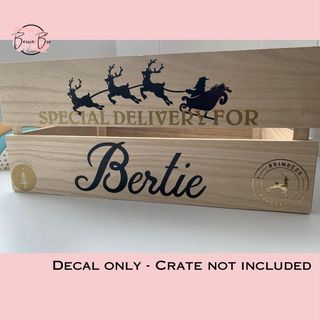Christmas Eve crate decals (10 designs): listing photo 2