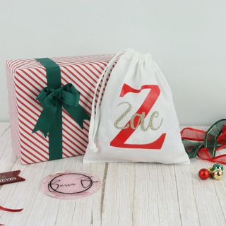 Personalised Christmas drawstring bag: listing photo 3