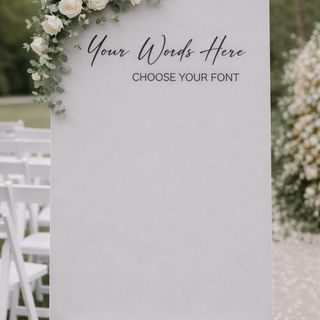 Wedding welcome sign decal: listing photo 3