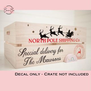Christmas Eve crate decals (10 designs): listing photo 4