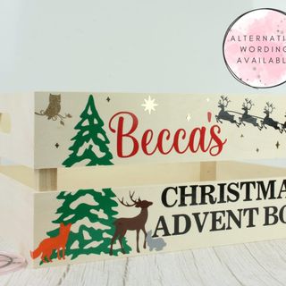 Woodland Christmas advent crate: listing photo 4