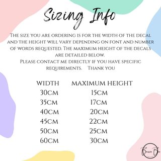 Personalised vinyl lettering: listing photo 4