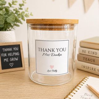 Teacher thank-you sweet jar: listing photo 4