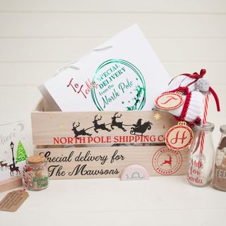 North Pole Shipping Co crate decals: listing photo 4