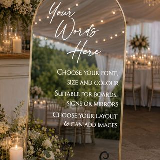 Wedding welcome sign decal: listing photo 5